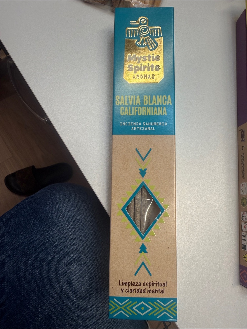 Salvia Blanca Californiana Bracelet - Teal & Natural